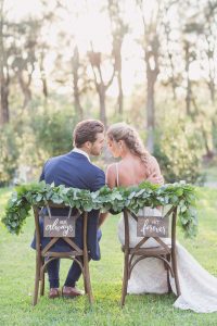 chair signs and wedding signage