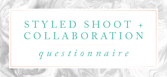 styled shoot and collaboration questionnaire