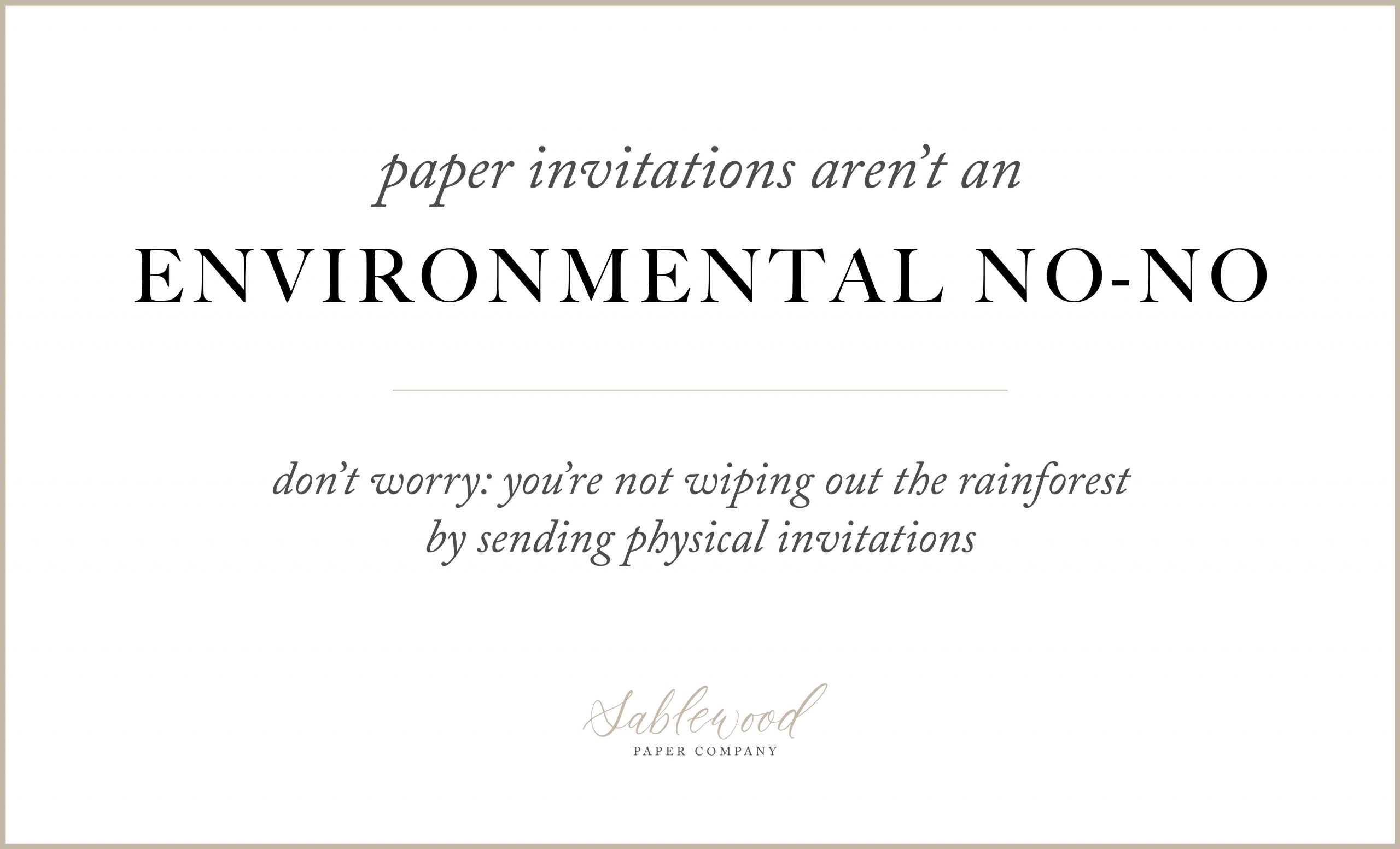 Sustainable Eco-Friendly Invitations